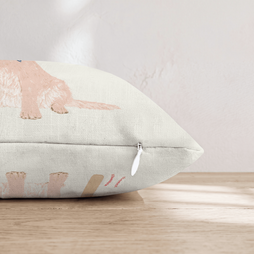 Golden Retriever Baseball Game Throw Pillow - Hillcroft Home