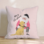 Golden Retriever Christmas Embrace Throw Pillow - Hillcroft Home