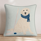 Golden Retriever Hockey Star Throw Pillow - Hillcroft Home