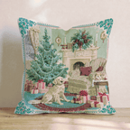 Golden Retriever Holly Parlor Throw Pillow - Hillcroft Home