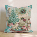 Golden Retriever Holly Parlor Throw Pillow - Hillcroft Home