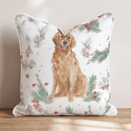 Golden Retriever Holly Throw Pillow - Hillcroft Home