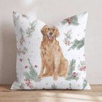 Golden Retriever Holly Throw Pillow - Hillcroft Home