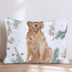 Golden Retriever Holly Throw Pillow - Hillcroft Home