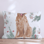 Golden Retriever Holly Throw Pillow - Hillcroft Home