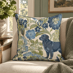 Golden Retriever in the Flowers Throw Pillow throw pillow - Hillcroft Home