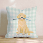 Golden Retriever Lacrosse Throw Pillow - Hillcroft Home