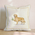 Golden Retriever Matcha Throw Pillow - Hillcroft Home