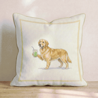 Golden Retriever Matcha Throw Pillow - Hillcroft Home