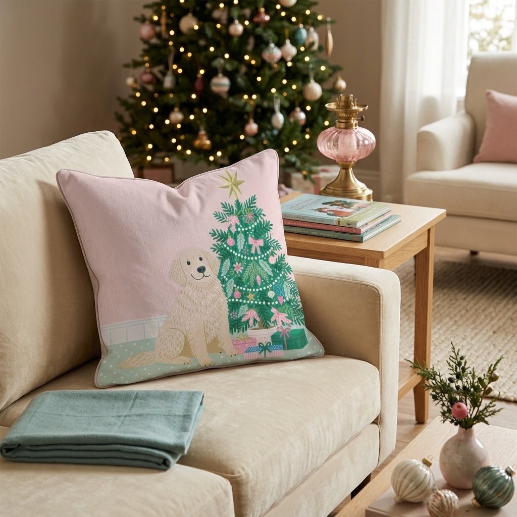 Golden Retriever Nook Throw Pillow - Hillcroft Home