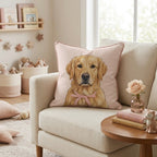 Golden Retriever Portrait Throw Pillow - Hillcroft Home
