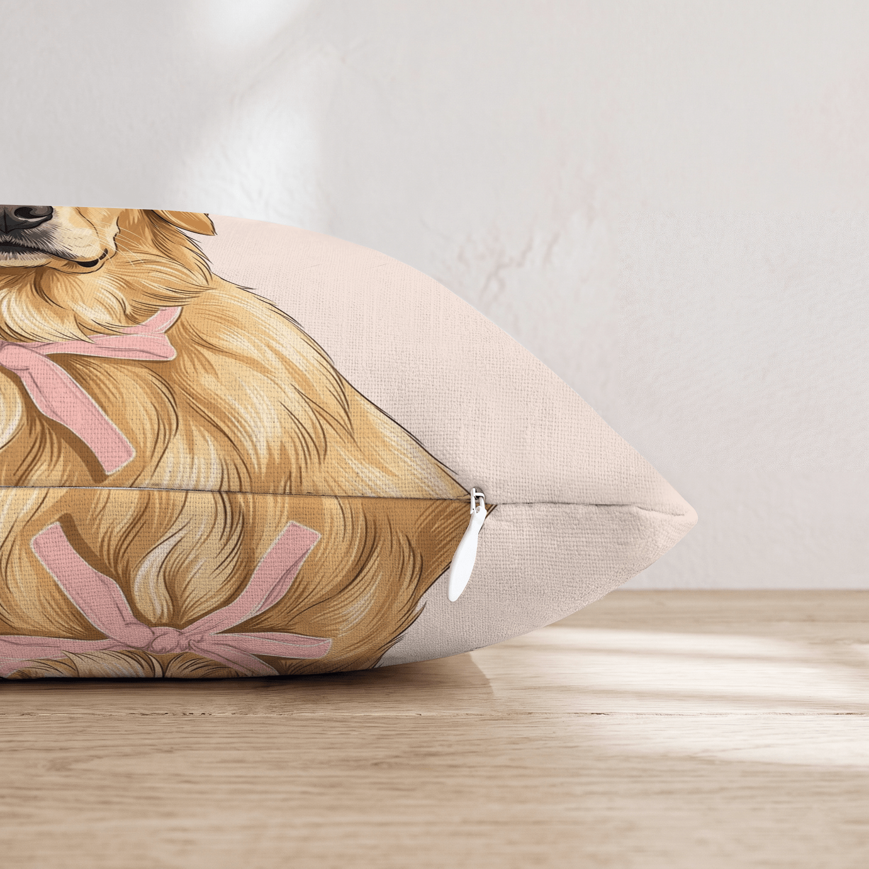 Golden Retriever Portrait Throw Pillow - Hillcroft Home