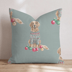 Golden Retriever Sweater Season Throw Pillow - Hillcroft Home