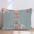 Golden Retriever Sweater Season Throw Pillow - Hillcroft Home