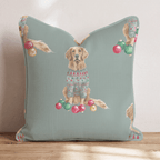 Golden Retriever Sweater Season Throw Pillow - Hillcroft Home