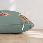 Golden Retriever Sweater Season Throw Pillow - Hillcroft Home