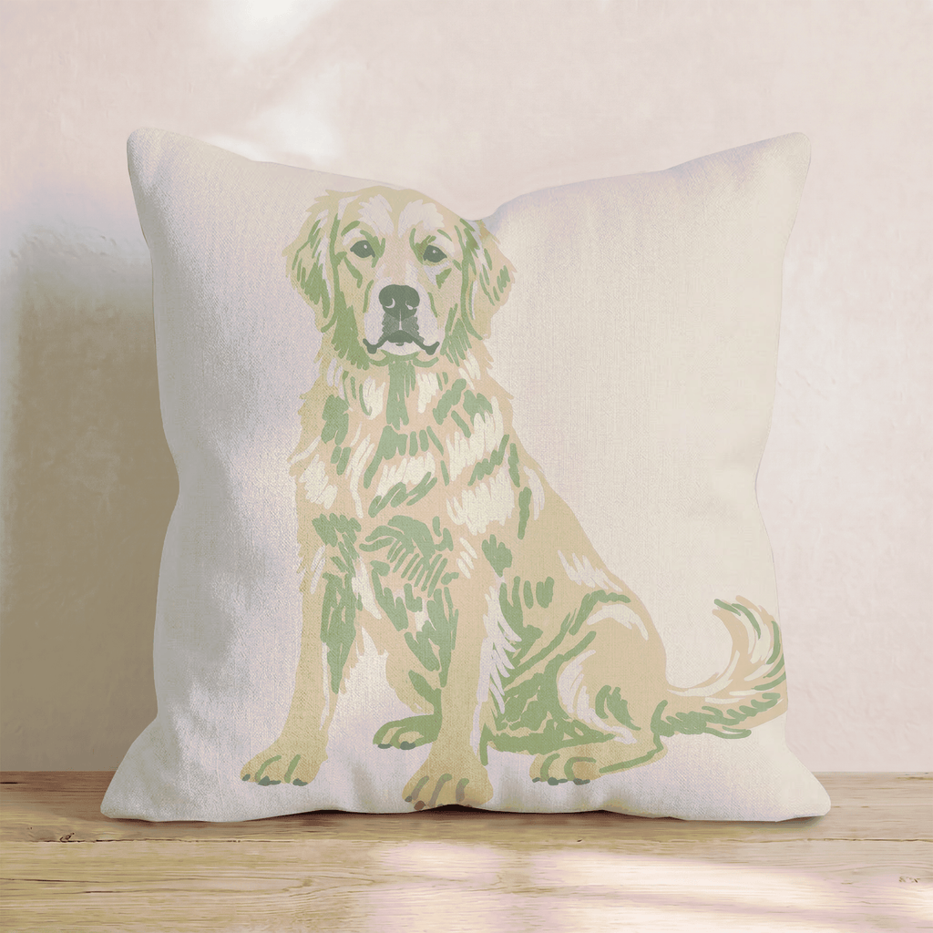 Golden Retriever_ Throw Pillow - Hillcroft Home