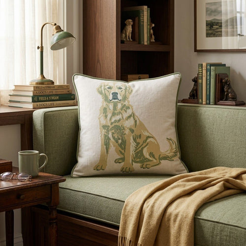 Golden Retriever_ Throw Pillow - Hillcroft Home