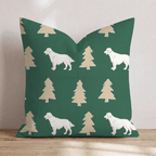 Golden Retriever Tree Silhouettes Throw Pillow - Hillcroft Home