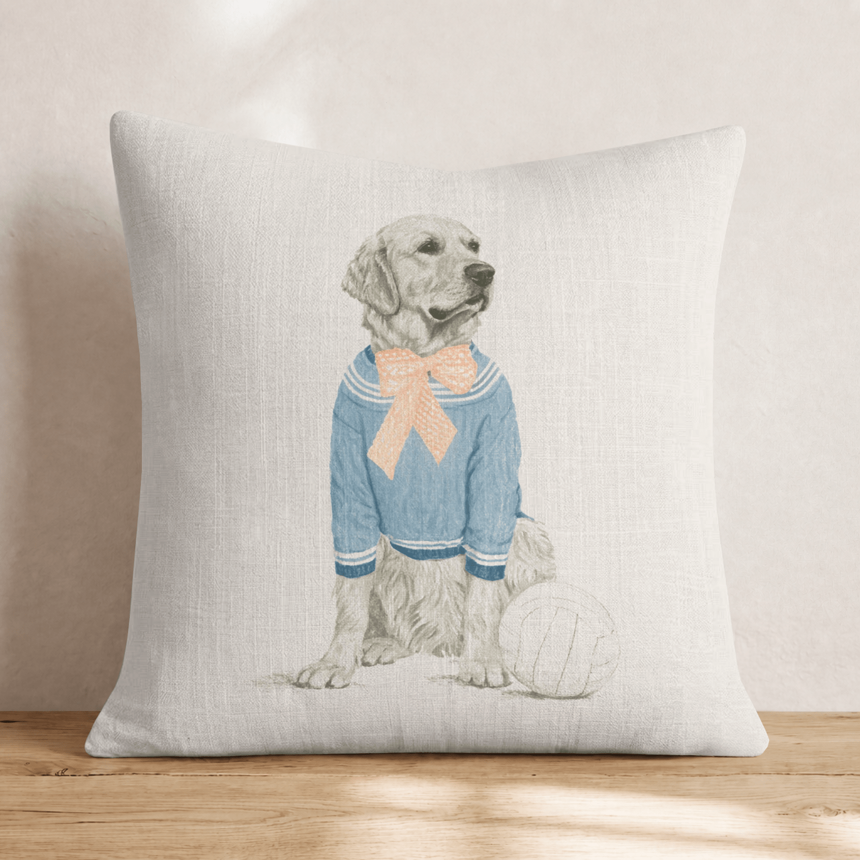 Golden Retriever Volleyball Throw Pillow - Hillcroft Home