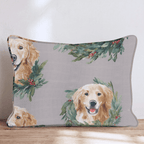 Golden Retriever Wreaths Throw Pillow - Hillcroft Home