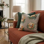 Golden Retriever Wreaths Throw Pillow - Hillcroft Home