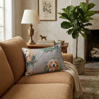 Golden Retriever Wreaths Throw Pillow - Hillcroft Home