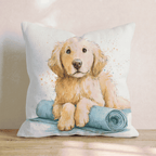 Golden Retriever Yoga Stretch Throw Pillow - Hillcroft Home