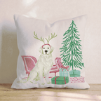 Golden Sleigh Ride Throw Pillow - Hillcroft Home