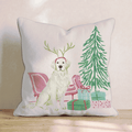 Golden Sleigh Ride Throw Pillow - Hillcroft Home