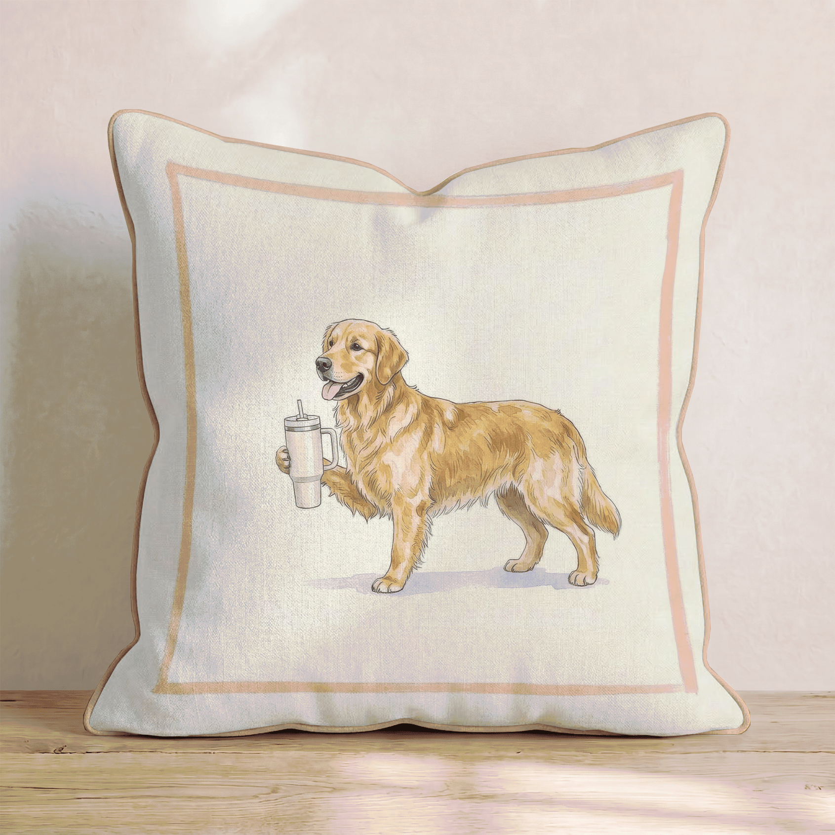 Golden Tumbler Throw Pillow - Hillcroft Home