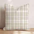 Golden Tweed Plaid Throw Pillow - Hillcroft Home