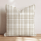Golden Tweed Plaid Throw Pillow - Hillcroft Home