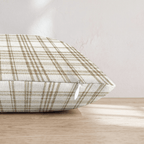 Golden Tweed Plaid Throw Pillow - Hillcroft Home