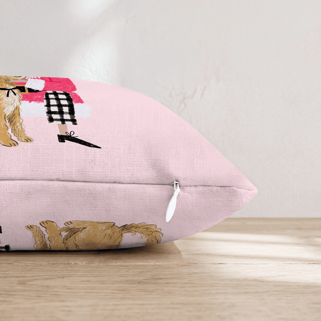 Goldendoodle Christmas Embrace Throw Pillow - Hillcroft Home