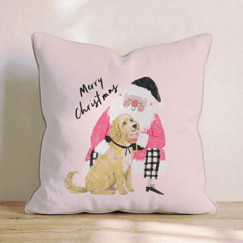 Goldendoodle Christmas Embrace Throw Pillow - Hillcroft Home
