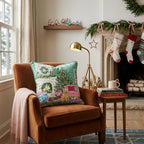 Goldendoodle Fireside Cabin Throw Pillow - Hillcroft Home
