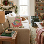 Goldendoodle Gift Sleigh Throw Pillow throw pillow - Hillcroft Home