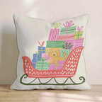 Goldendoodle Gift Sleigh Throw Pillow - Hillcroft Home