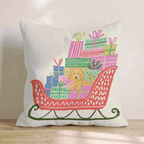 Goldendoodle Gift Sleigh Throw Pillow - Hillcroft Home