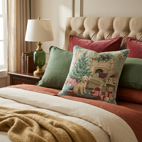 Goldendoodle Holly Parlor Throw Pillow - Hillcroft Home