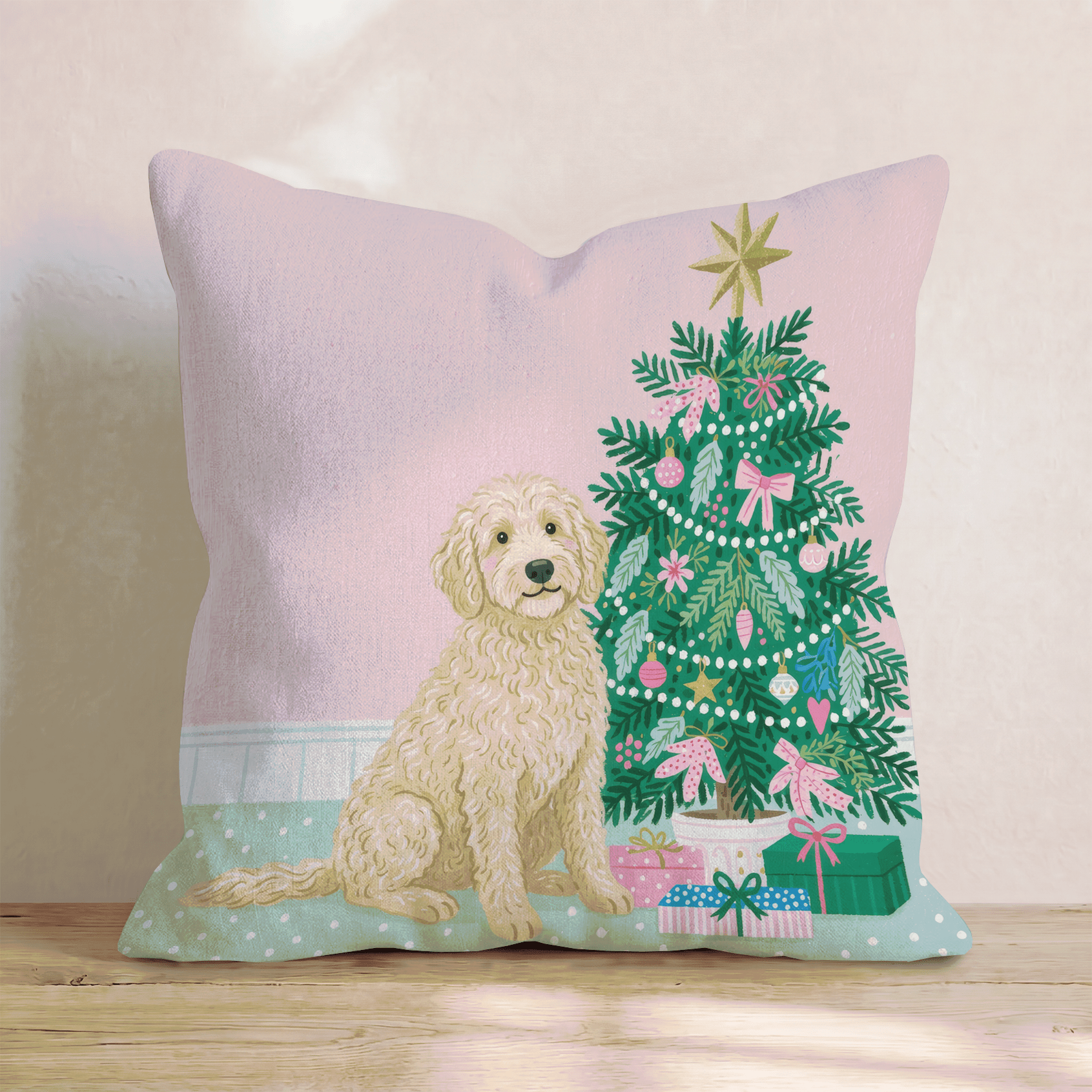 Goldendoodle Nook Throw Pillow - Hillcroft Home