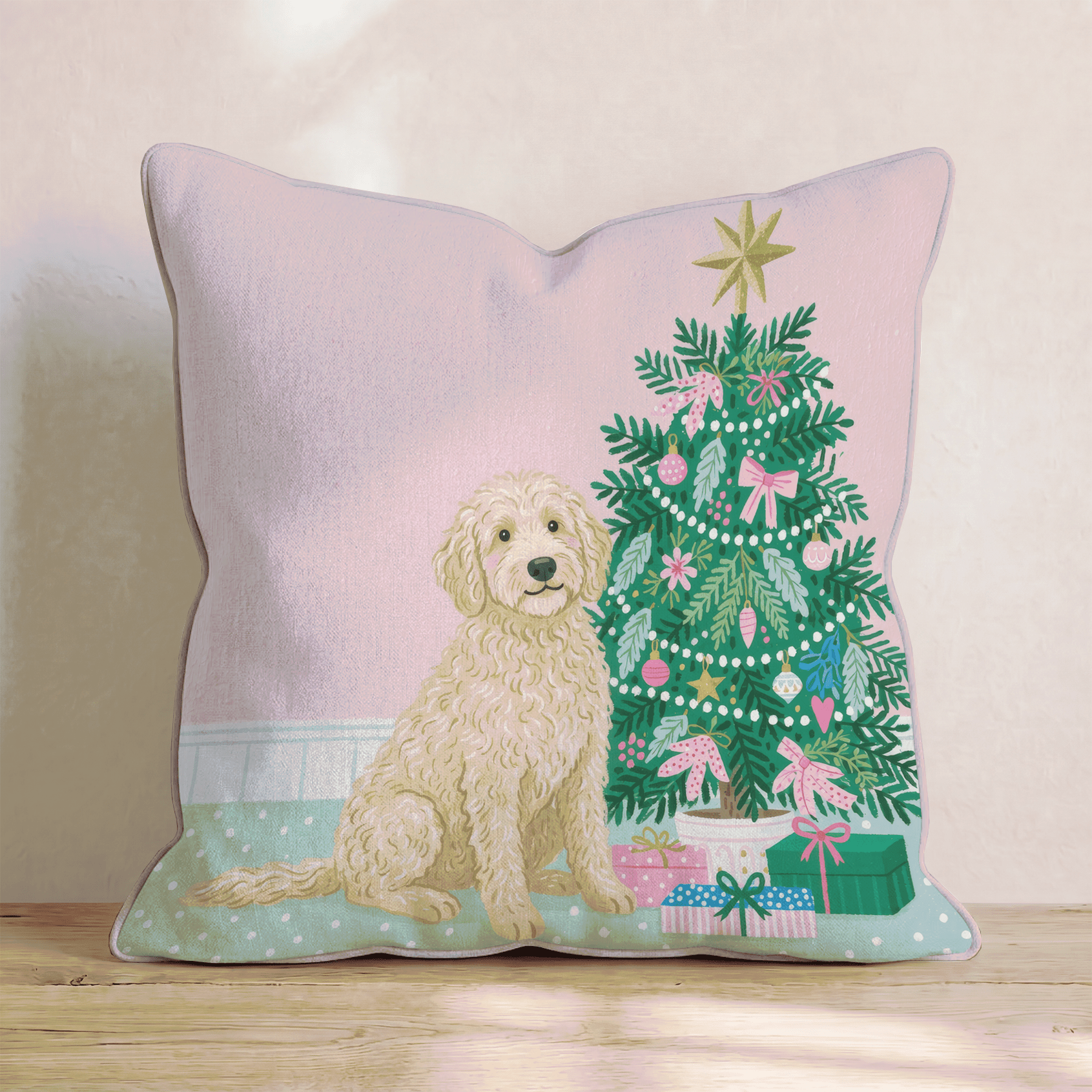Goldendoodle Nook Throw Pillow - Hillcroft Home