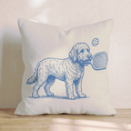 Goldendoodle Pickleball Throw Pillow - Hillcroft Home