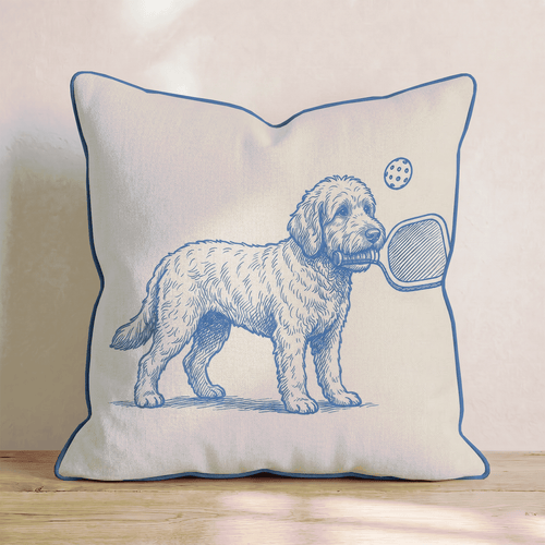 Goldendoodle Pickleball Throw Pillow - Hillcroft Home