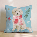 Goldendoodle Scarf Throw Pillow - Hillcroft Home