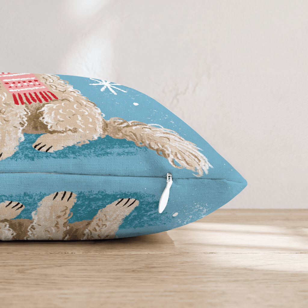 Goldendoodle Scarf Throw Pillow - Hillcroft Home