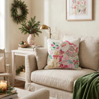 Goldendoodle with Santa Throw Pillow throw pillow - Hillcroft Home