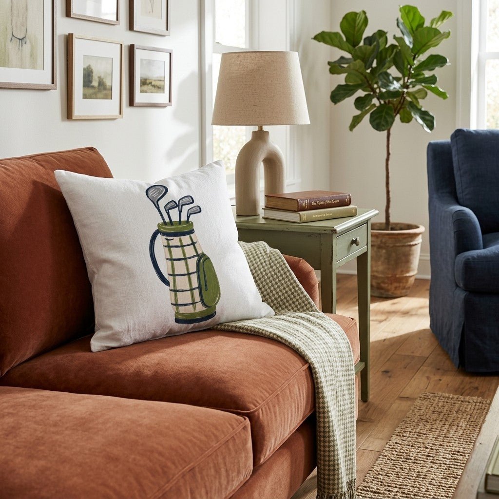 Golf Bag Throw Pillow - Hillcroft Home