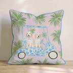 Golf Cart FURiends_ Throw Pillow - Hillcroft Home